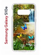 Чехол-накладка Samsung Galaxy S10e Kruche Print Водопад