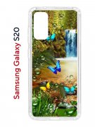 Чехол-накладка Samsung Galaxy S20 Kruche Print Водопад