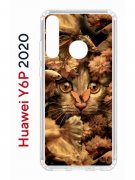 Чехол-накладка Huawei Y6p 2020 (588946) Kruche PRINT Котик с рыбками
