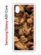 Чехол-накладка Samsung Galaxy A01 Core (593952) Kruche PRINT Котик с рыбками