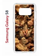 Чехол-накладка Samsung Galaxy S8 (583853) Kruche PRINT Котик с рыбками