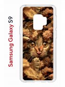 Чехол-накладка Samsung Galaxy S9  (580669) Kruche PRINT Котик с рыбками