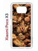 Чехол-накладка Xiaomi Poco X3 (593960) Kruche PRINT Котик с рыбками