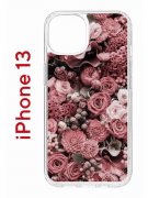 Чехол-накладка Apple iPhone 13 (606542) Kruche PRINT цветы