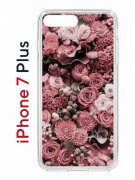 Чехол-накладка iPhone 7 Plus/8 Plus Kruche Print Цветы