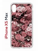 Чехол-накладка iPhone XS Max Kruche Print цветы