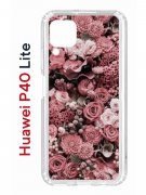 Чехол-накладка Huawei P40 Lite Kruche Print Цветы