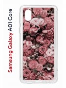 Чехол-накладка Samsung Galaxy A01 Core (593952) Kruche PRINT цветы