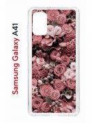 Чехол-накладка Samsung Galaxy A41 (587678) Kruche PRINT цветы