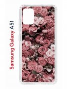 Чехол-накладка Samsung Galaxy A51 Kruche Print  цветы