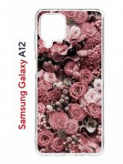 Чехол-накладка Samsung Galaxy A12/M12 Kruche Print цветы