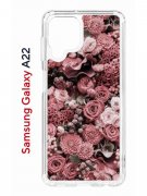 Чехол-накладка Samsung Galaxy A22/M22/M32 Kruche Print Цветы