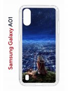 Чехол-накладка Samsung Galaxy A01/A015 (583858) Kruche PRINT Ночные Огни
