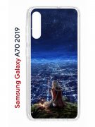 Чехол-накладка Samsung Galaxy A70 2019 Kruche Print Ночные Огни