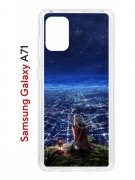 Чехол-накладка Samsung Galaxy A71 Kruche Print Ночные Огни