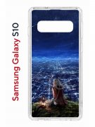 Чехол-накладка Samsung Galaxy S10 Kruche Print Ночные Огни