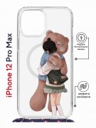 Чехол-накладка iPhone 12 Pro Max Kruche Magrope Print Девочка с мишкой