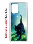 Чехол-накладка Samsung Galaxy S10 Lite (582683) Kruche PRINT Черный кот