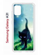 Чехол-накладка Samsung Galaxy A31 Kruche Print Черный кот