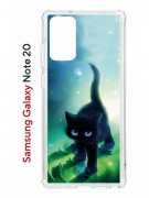 Чехол-накладка Samsung Galaxy Note 20 (588938) Kruche PRINT Черный кот