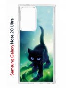 Чехол-накладка Samsung Galaxy Note 20 Ultra Kruche Print Черный кот