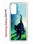 Чехол-накладка Samsung Galaxy S20 FE Kruche Print Черный кот