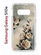 Чехол-накладка Samsung Galaxy S10e Kruche Print Белая роза