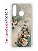 Чехол-накладка Samsung Galaxy A60 2019 (583859) Kruche PRINT Белая роза