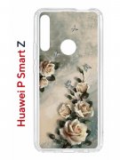 Чехол-накладка Huawei P Smart Z/Y9 Prime 2019/Honor 9X Kruche Print Белая роза
