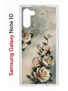 Чехол-накладка Samsung Galaxy Note 10 (580651) Kruche PRINT Белая роза