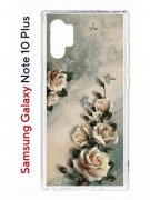 Чехол-накладка Samsung Galaxy Note 10+ (580678) Kruche PRINT Белая роза