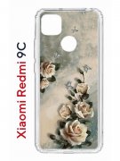 Чехол-накладка Xiaomi Redmi 9C Kruche Print Белая роза