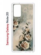 Чехол-накладка Samsung Galaxy Note 20 (588938) Kruche PRINT Белая роза