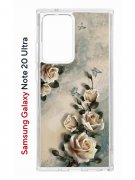 Чехол-накладка Samsung Galaxy Note 20 Ultra Kruche Print Белая роза