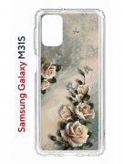 Чехол-накладка Samsung Galaxy M31S Kruche Print Белая роза