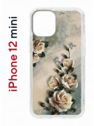 Чехол-накладка Apple iPhone 12 mini (588924) Kruche PRINT Белая роза