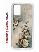 Чехол-накладка Samsung Galaxy A02s (594636) Kruche PRINT Белая роза