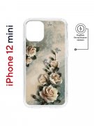 Чехол-накладка iPhone 12 mini Kruche Magnet Print Белая роза