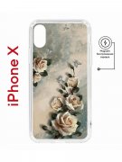 Чехол-накладка Apple iPhone X (598892) Kruche PRINT Белая роза