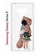 Чехол-накладка Samsung Galaxy Note 9 (591402) Kruche PRINT Девочка с мишкой