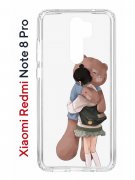 Чехол-накладка Xiaomi Redmi Note 8 Pro (585138) Kruche PRINT Девочка с мишкой