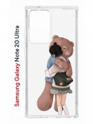 Чехол-накладка Samsung Galaxy Note 20 Ultra (588944) Kruche PRINT Девочка с мишкой