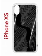 Чехол-накладка Apple iPhone XS (580677) Kruche PRINT Line black