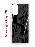 Чехол-накладка Samsung Galaxy S20 (582682) Kruche PRINT Line black