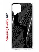 Чехол-накладка Samsung Galaxy A12 (594609) Kruche PRINT Line black