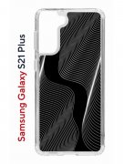 Чехол-накладка Samsung Galaxy S21 Plus Kruche Print Line black