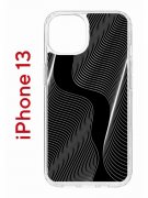 Чехол-накладка Apple iPhone 13 (606542) Kruche PRINT Line black