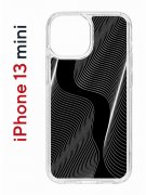 Чехол-накладка Apple iPhone 13 mini (606541) Kruche PRINT Line black