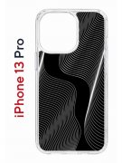 Чехол-накладка Apple iPhone 13 Pro (606543) Kruche PRINT Line black