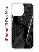 Чехол-накладка iPhone 13 Pro Max Kruche Print Line black